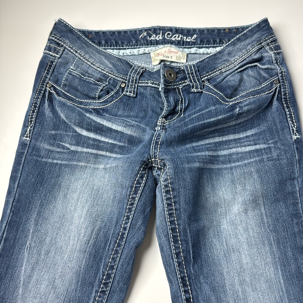 Red Camel Low-Rise Dylan denim jeans juniors size 5 bootcut embellished pockets